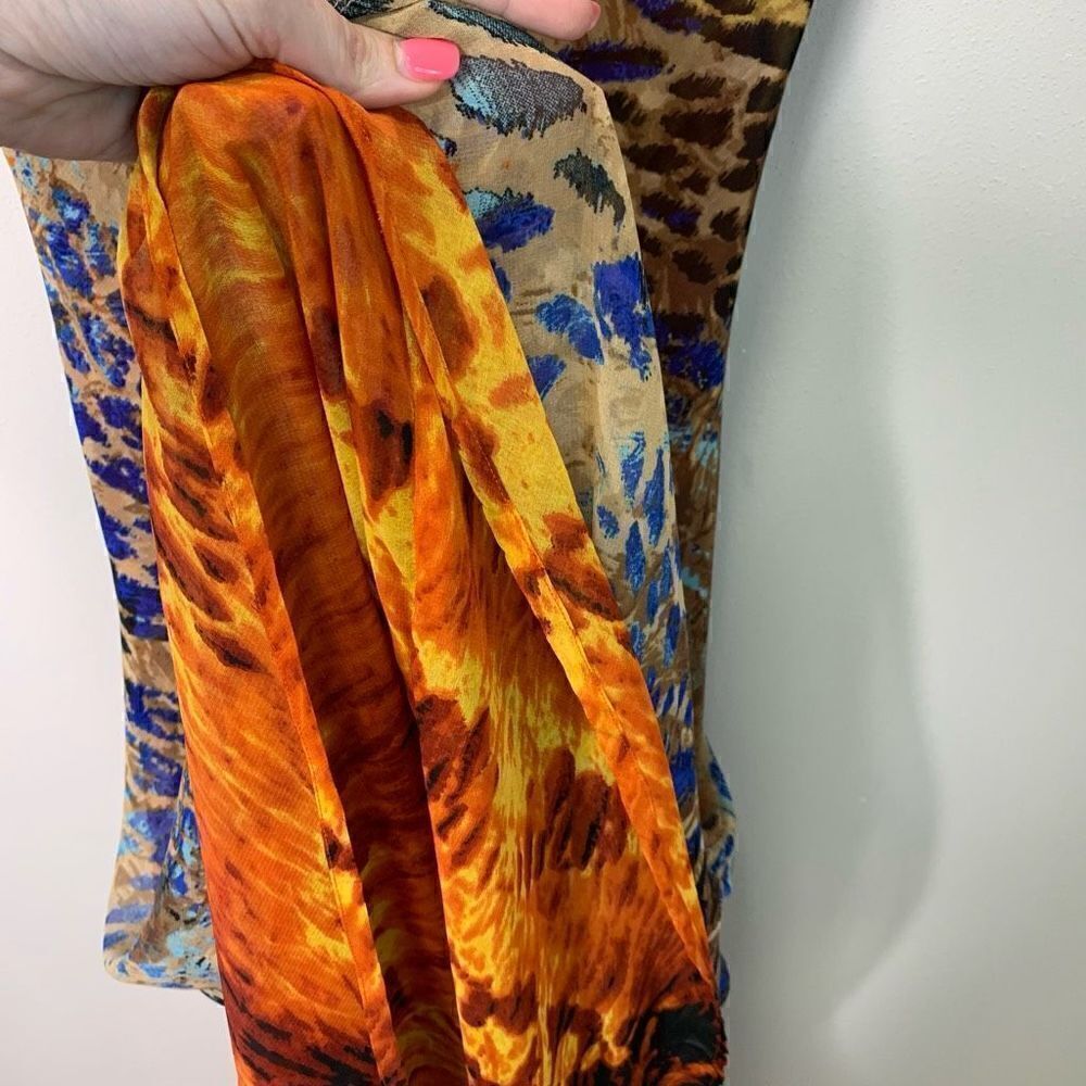 Size 8 Midnight Velvet Animal Botanical Kenzie Reversible Floral Dress (c1) - Picture 11 of 16